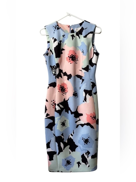 Calvin Klein Dresses & Skirts - Calvin Klein Pastel Floral Sheath Dress Size 6